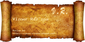 Vizner Rózsa névjegykártya