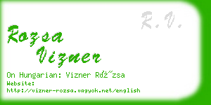 rozsa vizner business card